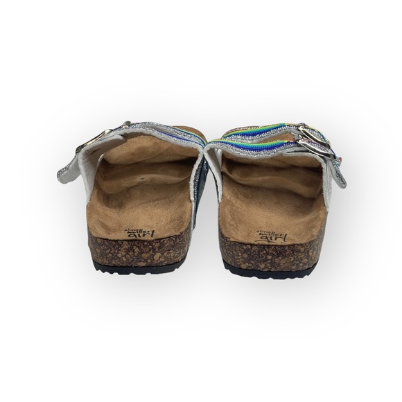 new Olivia Miller ❤︎ Pride Rainbow Birki Cork Footbed Sandal ❤︎ Iridescent ❤︎ 13 - Picture 7 of 16